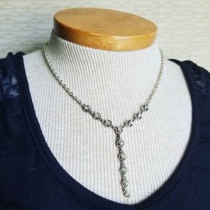Beautiful lariat rhinestone necklace